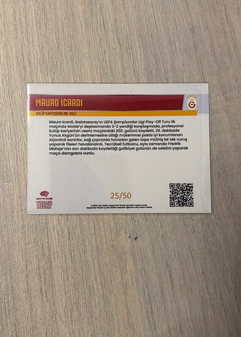 Mauro Icardi 25/50 SINIRLI KART - Görsel 2