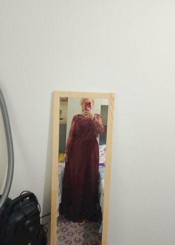 l Beden bordo elbise
