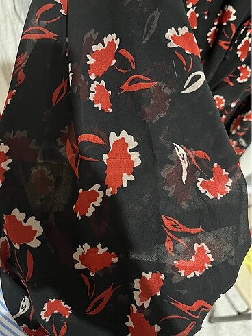 Koton şifon uzun kollu midi elbise - Görsel 7