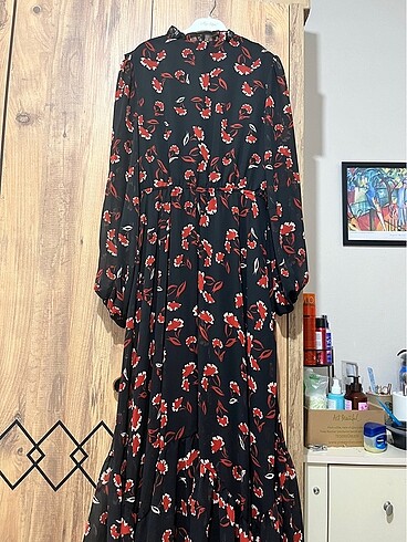 Koton şifon uzun kollu midi elbise - Görsel 5