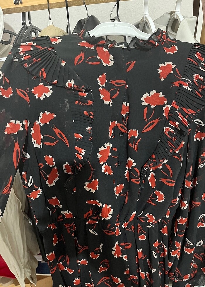 Koton şifon uzun kollu midi elbise - Görsel 3