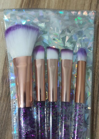 Mor Simli Makyaj Fırça Seti 5'li - Görsel 2