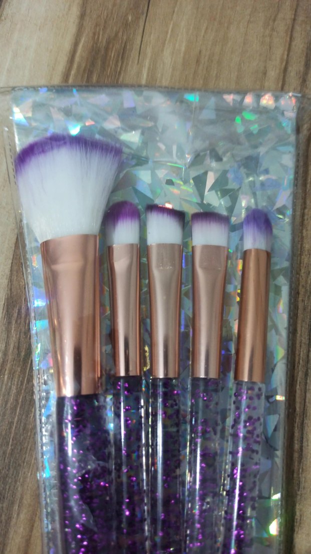 Mor Simli Makyaj Fırça Seti 5'li - Görsel 2