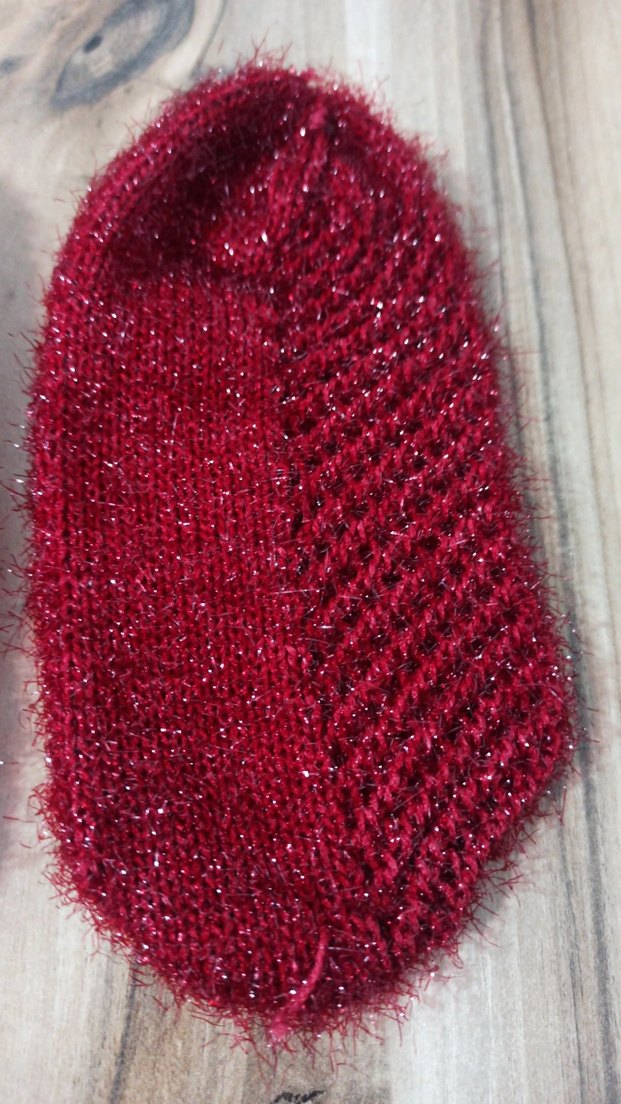 Kadın el örgüsü patik - Görsel 3