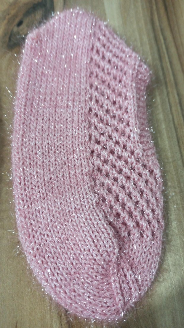 Kadın el örgüsü patik - Görsel 3