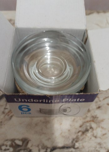 Renkli kahve Yanı lokumluk + 6 lı çay bardağı altlığı - Görsel 5