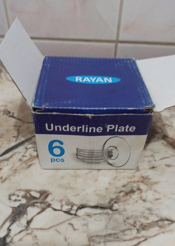 Renkli kahve Yanı lokumluk + 6 lı çay bardağı altlığı - Görsel 4