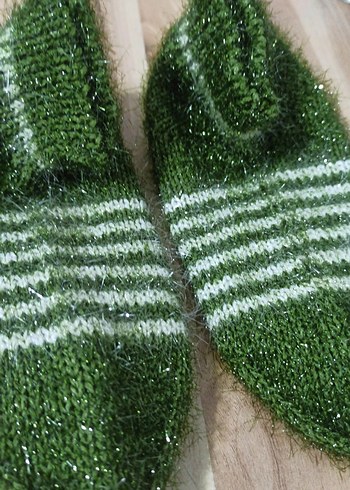 Parlak Yeşil kadın patik bilekte hanım çorabı. - Görsel 2