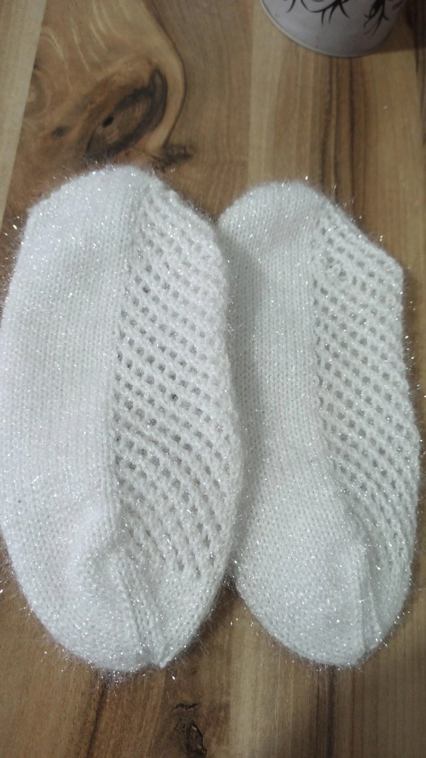 kadın örgü patik - Görsel 4