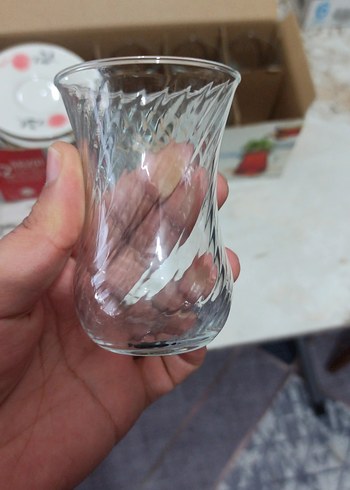 Modernica 12 Parça Çay Seti - Kırmızı ve Gri - Görsel 4