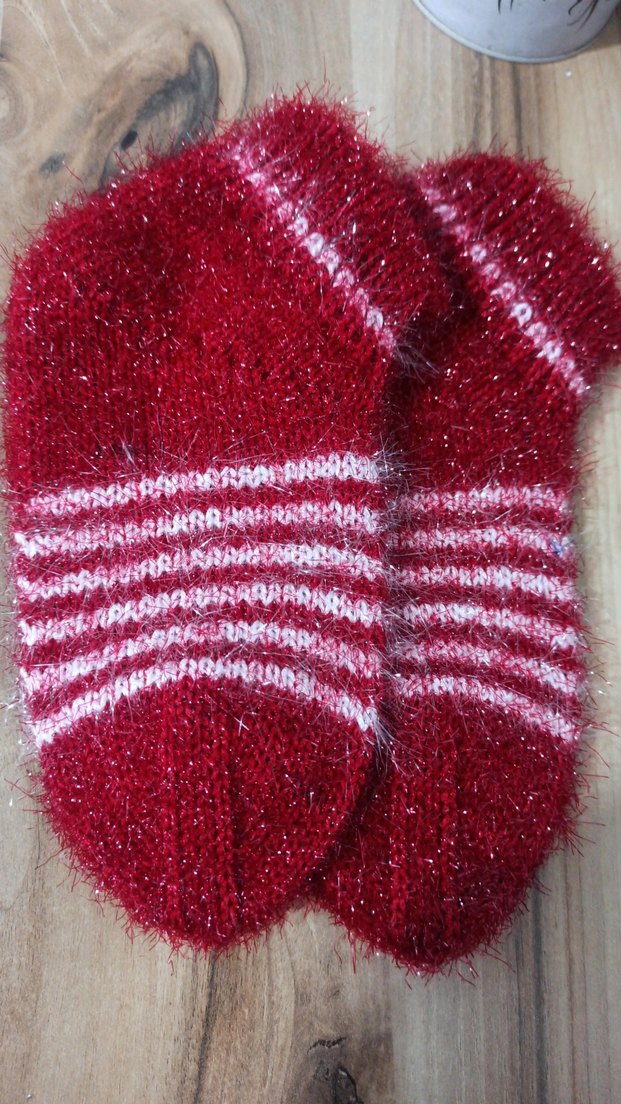 kadın örgü patik hanım çorabı - Görsel 4