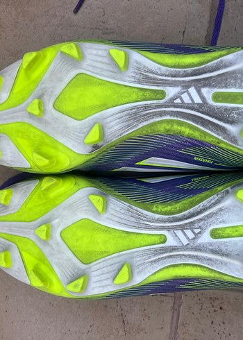 Mor ve Yeşil Erkek Futbol Ayakkabısı Velcro - Görsel 3