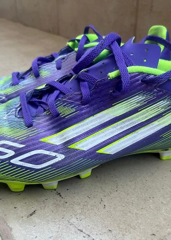 Mor ve Yeşil Erkek Futbol Ayakkabısı Velcro - Görsel 2