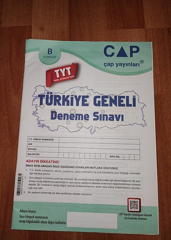 TYT denemesi, tüm dersler