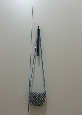 Boncuk İşlemeli Çok Renkli Mini Çanta