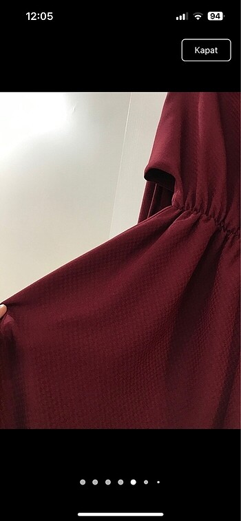 xl Beden bordo Renk Elbise