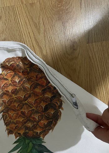 Bohem Ananas Desenli Kahverengi Kırlent Kılıfı - Görsel 2