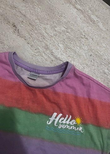 Kız Çocuk Renkli Batik Kısa Kollu Tişört Lc waikiki - Görsel 2