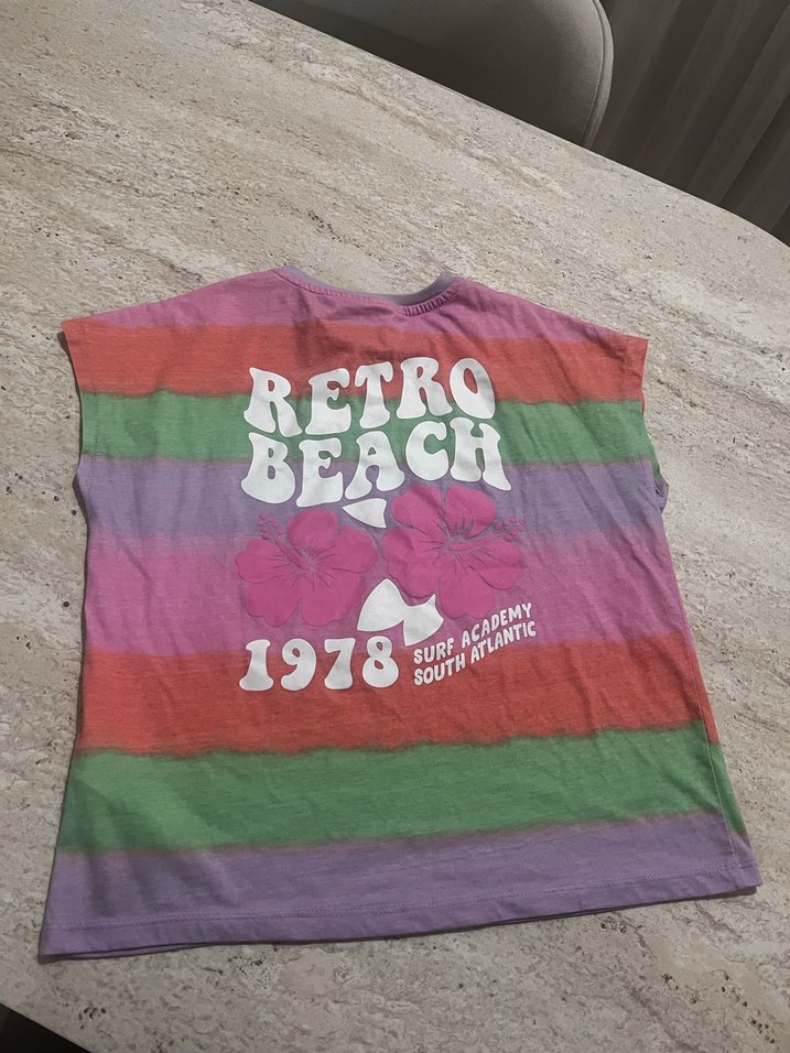 Kız Çocuk Renkli Batik Kısa Kollu Tişört Lc waikiki - Görsel 3