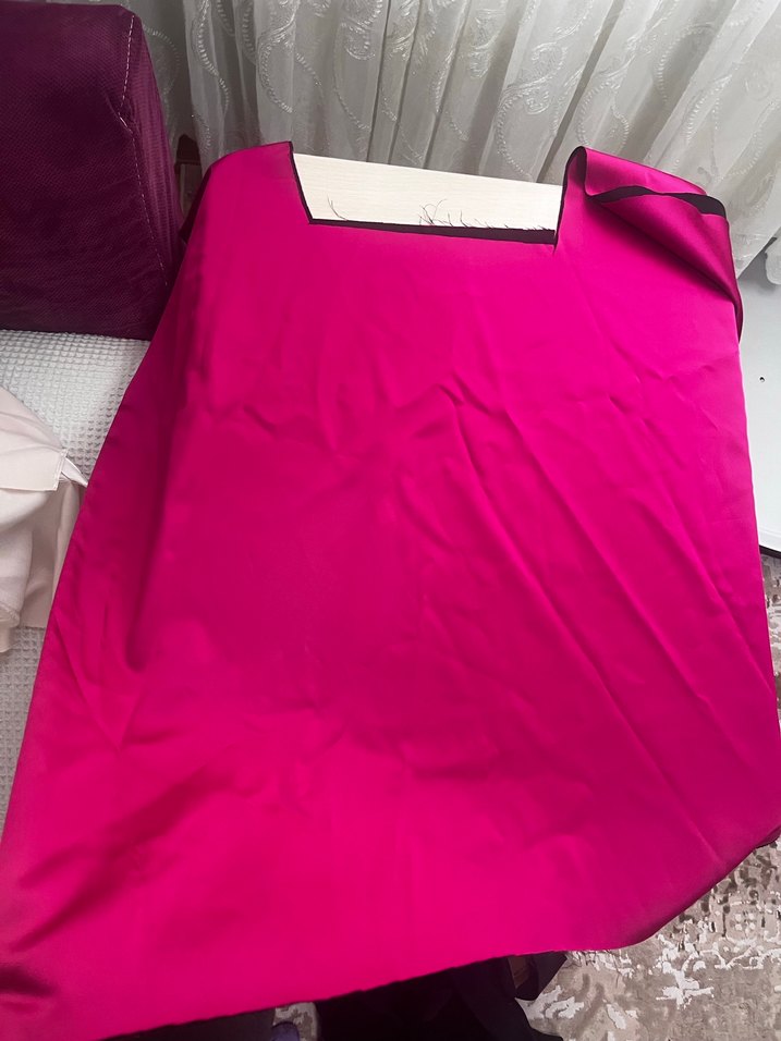 Pembe saten kumaş - Görsel 2