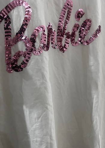 Beyaz Barbie Baskılı Tişört - Görsel 3