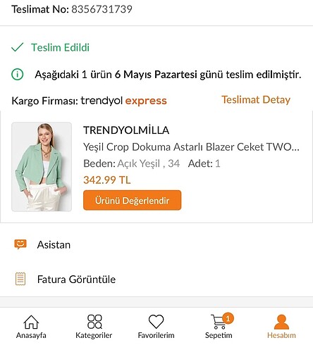 34 Beden Ceket