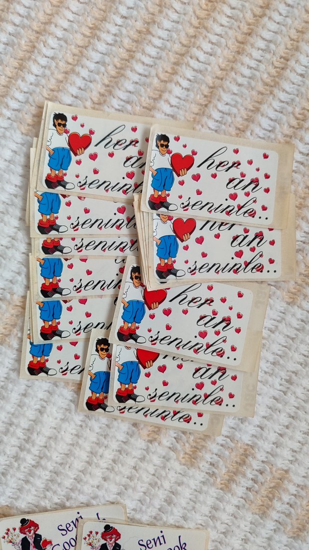 Altın Renkli Sevgiliye Mini Etiketler - Görsel 3