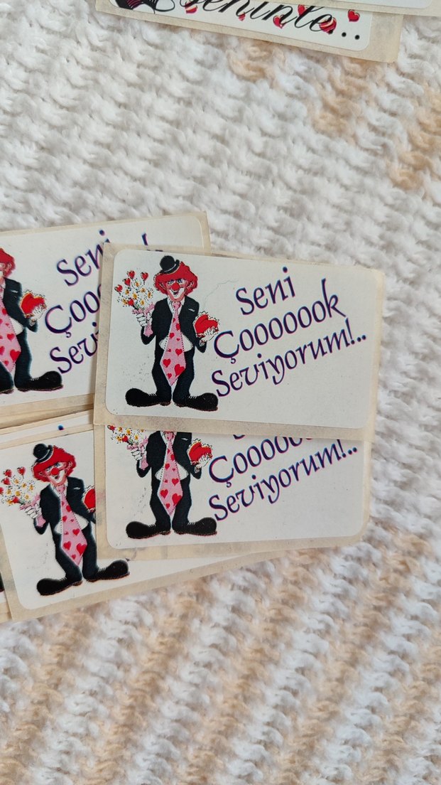 Altın Renkli Sevgiliye Mini Etiketler - Görsel 4