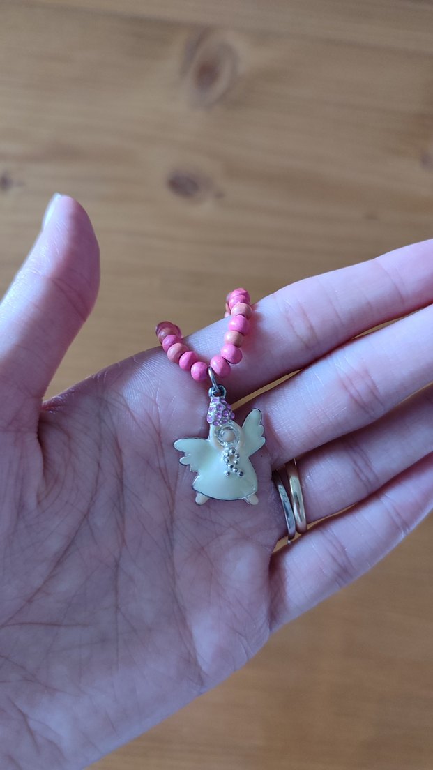 Pembe Boncuklu Mini Kolye - Görsel 5