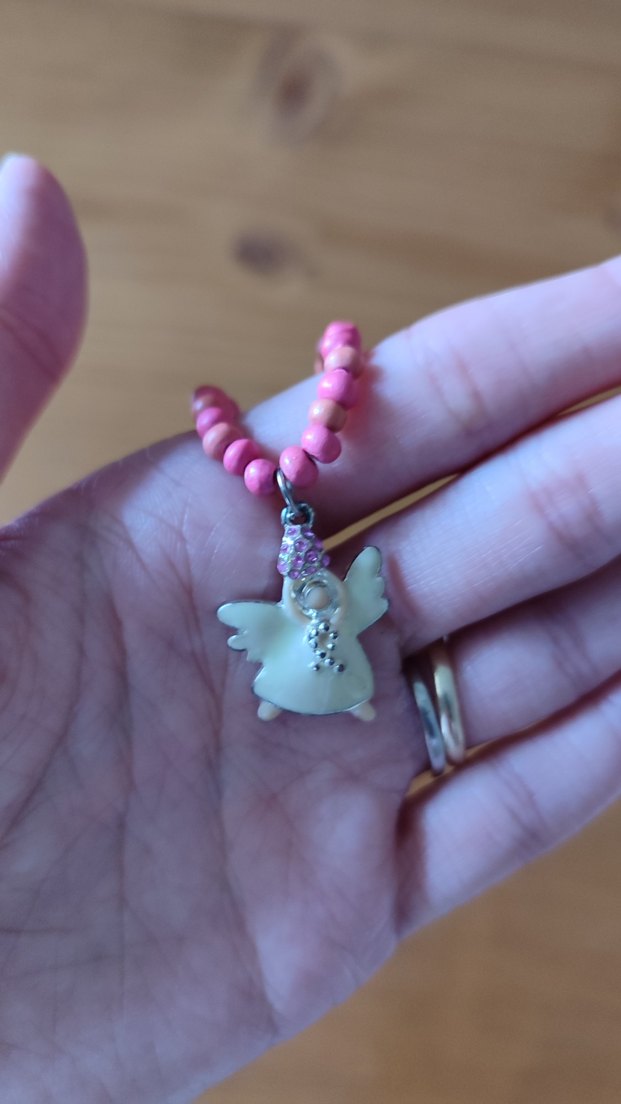 Pembe Boncuklu Mini Kolye - Görsel 4