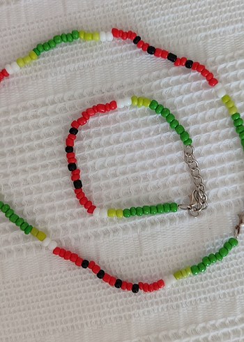 Renkli Boncuklu Uzun Kadın Kolye - Görsel 2