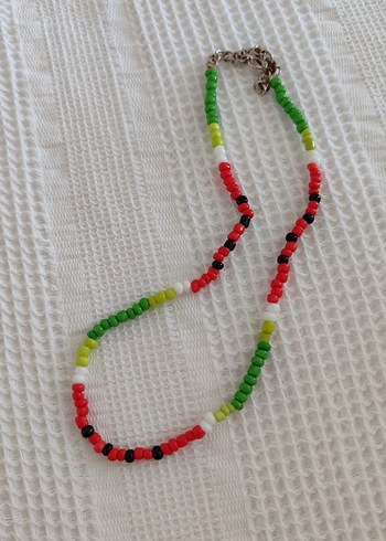 Renkli Boncuklu Uzun Kadın Kolye - Görsel 5