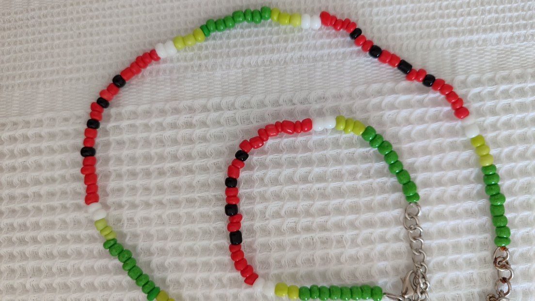 Renkli Boncuklu Uzun Kadın Kolye - Görsel 3