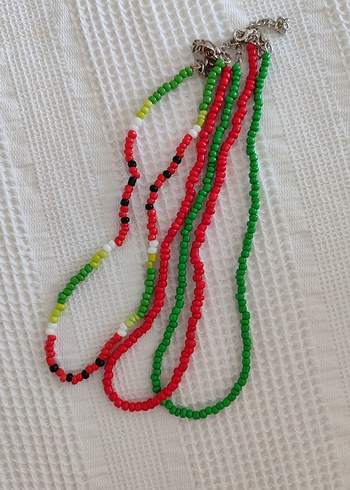Beden set kolye karpuz temalı