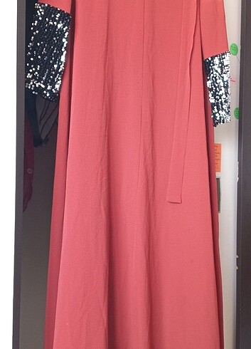 diğer Beden bordo Renk Simetrik Kesim ki mono/ Abaya