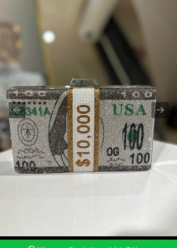 Altın Renkli Payetli Kadın Portföy Çanta