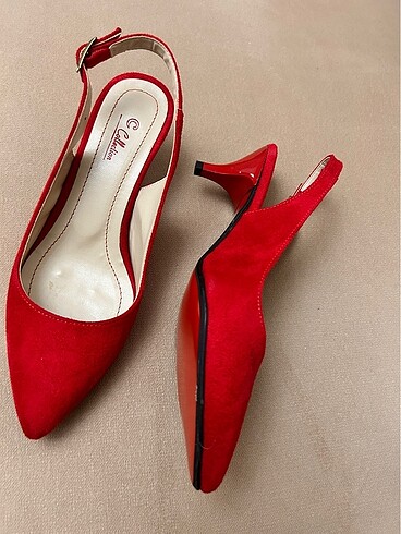 37 Beden kırmızı Renk Mini topuk kırmızı ayakkabı