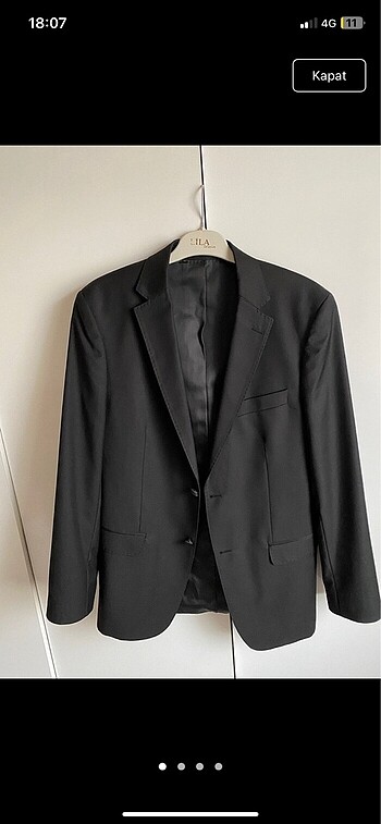 Siyah blazer ceket imza