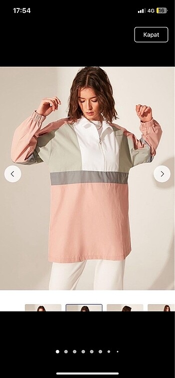 Poplin kumaş tunik