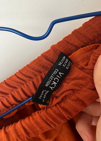 Kıremir Keten Piliseli Mini Etek - Görsel 2