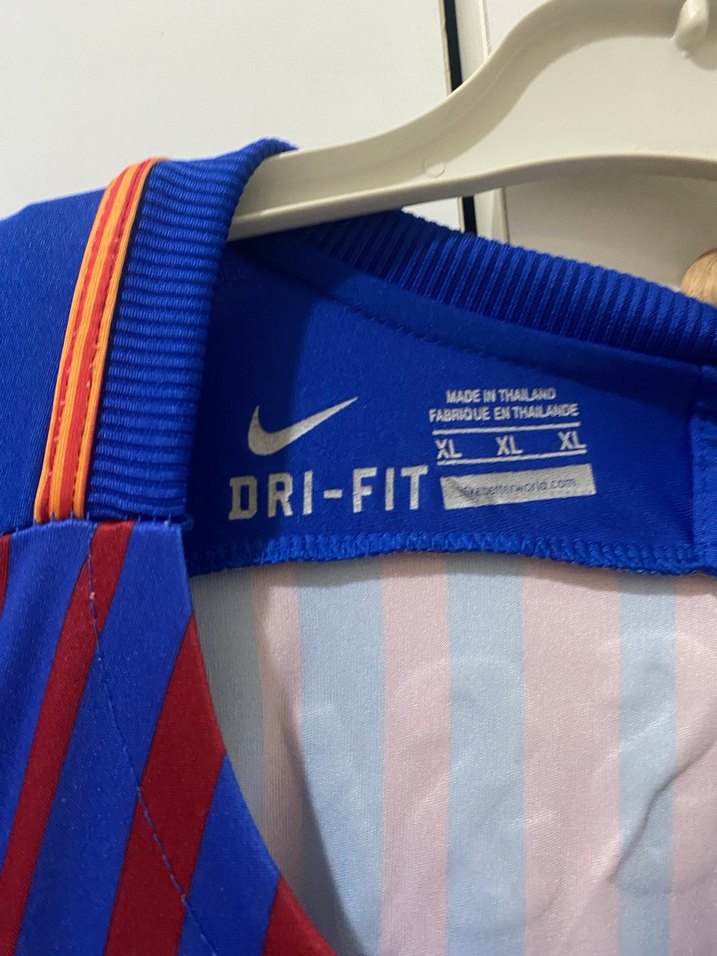 Barcelona Baskılı Mavi Erkek Spor Tişörtü - Görsel 3