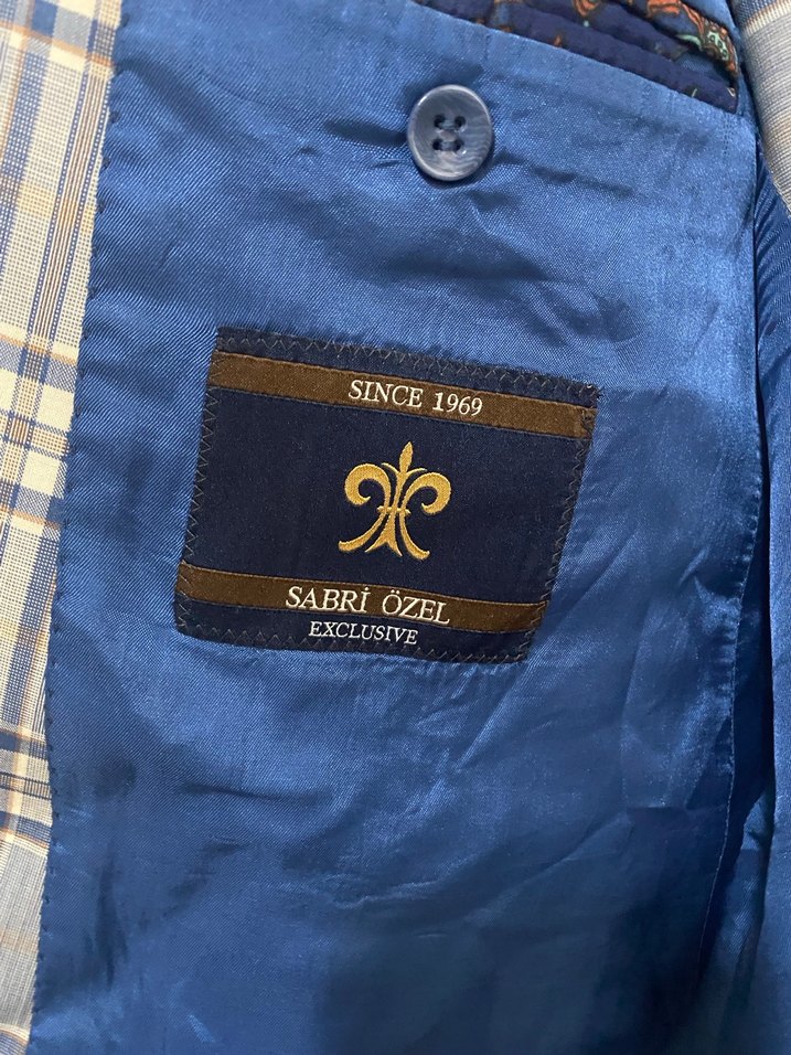 Gri Ekose Erkek Ceket - Klasik Kesim %77 yün yüksek kalite - Görsel 2