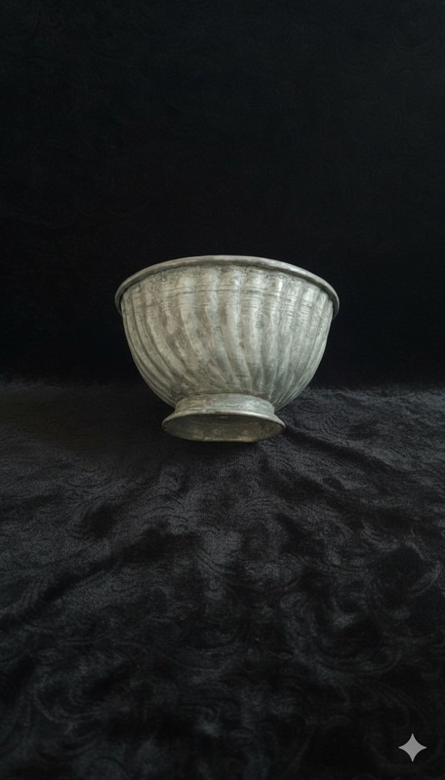 Kıvrımlı hatlara sahip Osmanlı dev bakır kase - Görsel 2