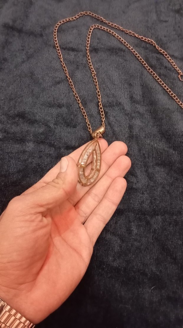 Uzun Zincirli Komple bakır,elmas detaylı Bohem Kolye - Görsel 3