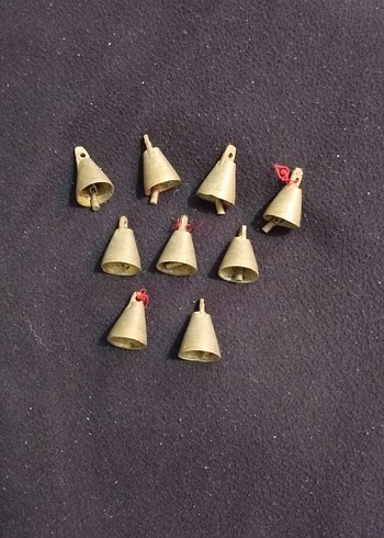 9 adet Altın Renkli Küçük Yılbaşı Çanları