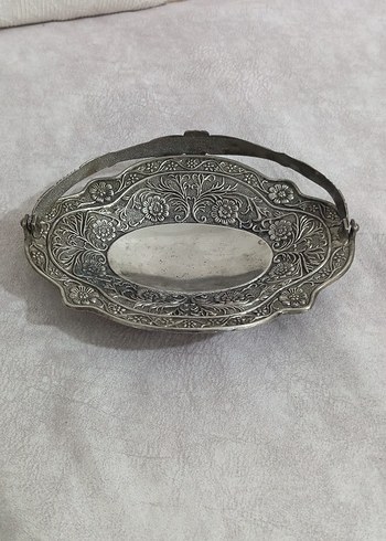 Gri Vintage Nakışlı Şekerlik - Görsel 2