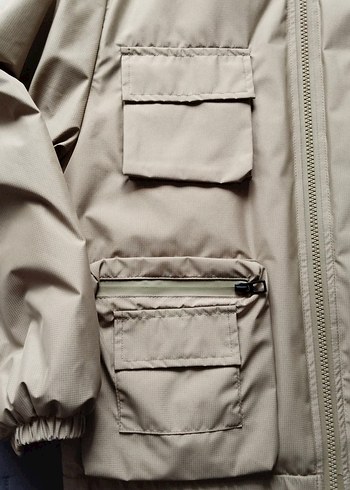 haki yesilFermuarlı Erkek çocuk Rüzgarlık - Görsel 2