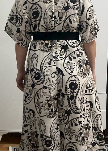 Uzun Bohem Desenli elbise - Görsel 3