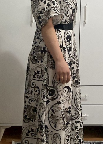 Uzun Bohem Desenli elbise - Görsel 2