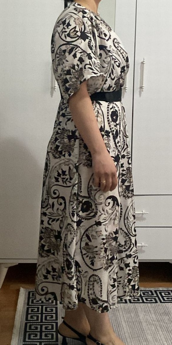 Uzun Bohem Desenli elbise - Görsel 2